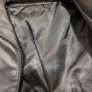 Harley-Davidson Black Leather Jacket with Gold and Silver Accents